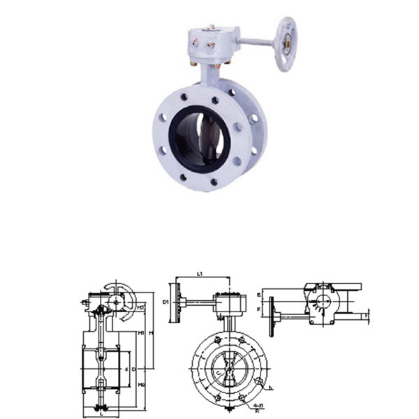 KITZ開滋齒輪型，法蘭型10K蝶閥B-10DJFU-350A