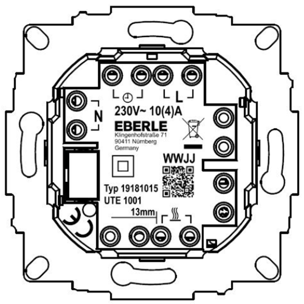 中村貿易-德國EBERLE數控恒溫器UTE 1001-RAL1013-M-55