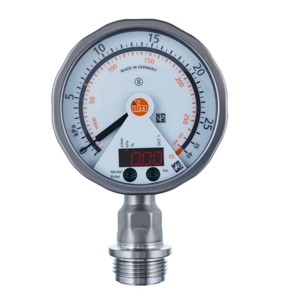 德國IFM易福門帶模擬顯示屏的齊平式壓力傳感器PG2435 PG-005-REB12-MFRKG/US/ /P