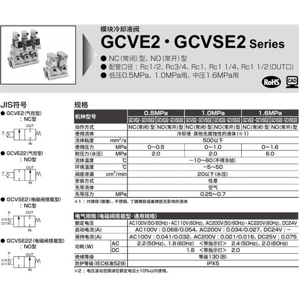 CKD喜開(kāi)理氣控式2通閥（冷卻液閥）GCVE2-2-40A-16-B