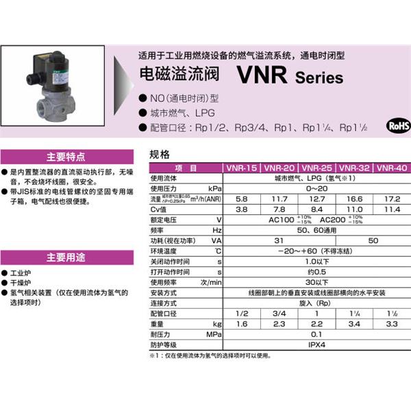 CKD喜開理電磁溢流閥VNR-25-AC100V