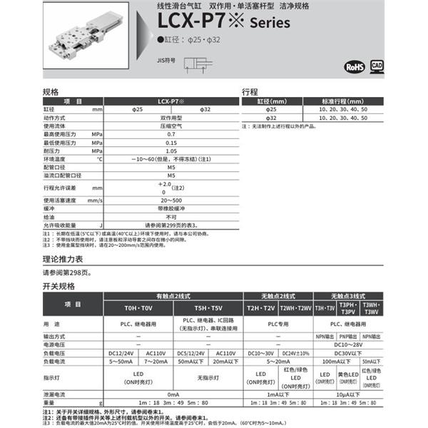 CKD喜開理線性滑臺氣缸LCX-32-40-S5EP72